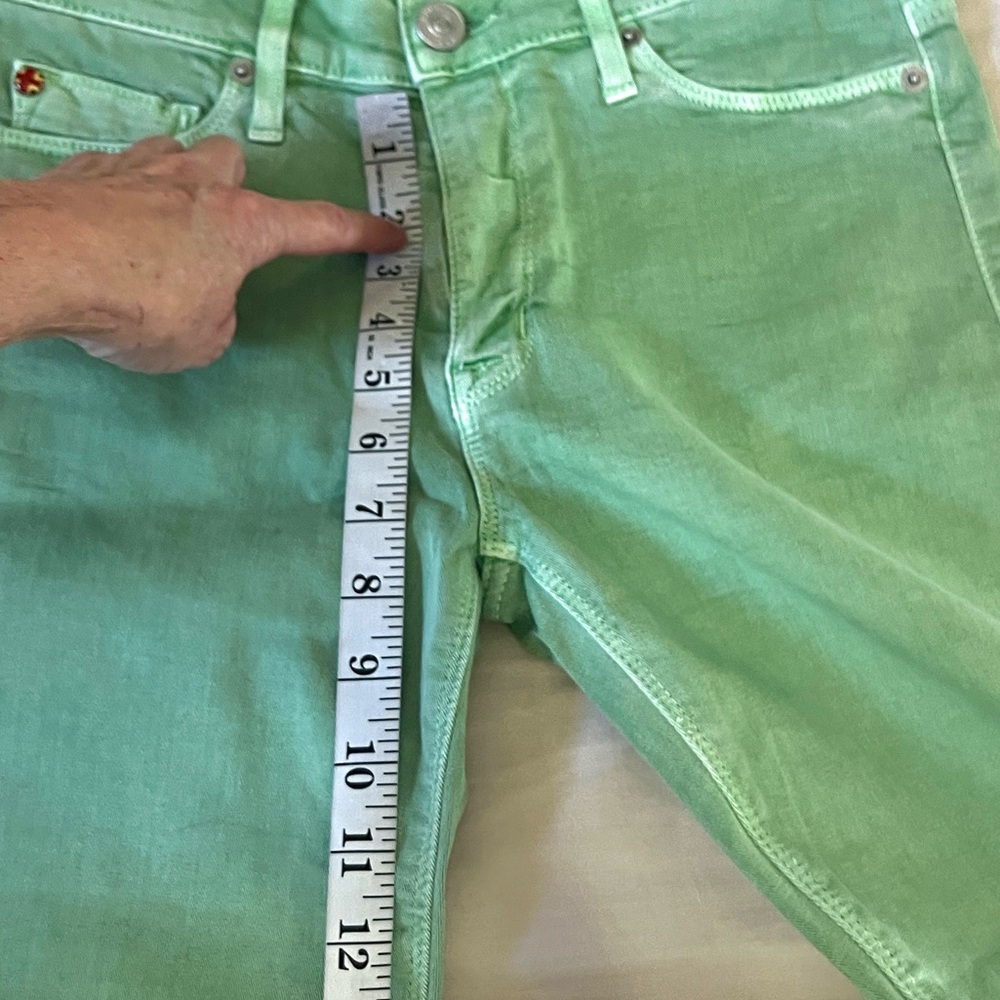 Hudson USA Mint Green Jeans Stretch Low-Rise Designer Denim Spring  Size 27 - Picture 8 of 9